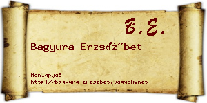 Bagyura Erzsébet névjegykártya