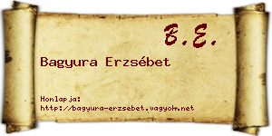 Bagyura Erzsébet névjegykártya