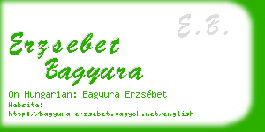 erzsebet bagyura business card